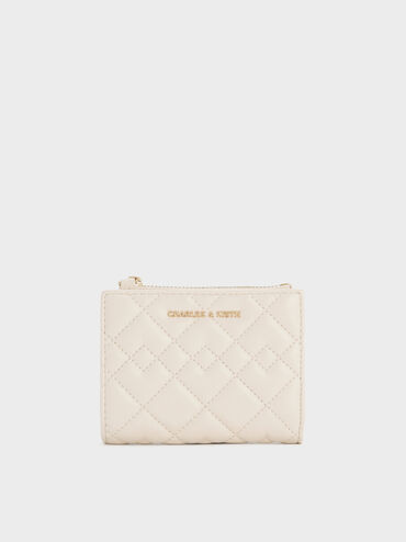 Duo Quilted Small Wallet, Cream, hi-res