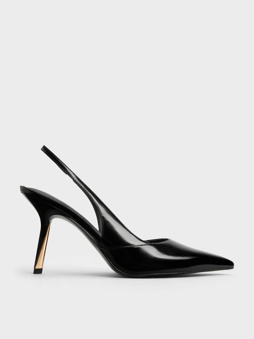 Taylen Slingback Pumps, Black Boxed, hi-res