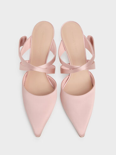 حذاء ميول ساتان بسيور بليسيه, وردي, hi-res