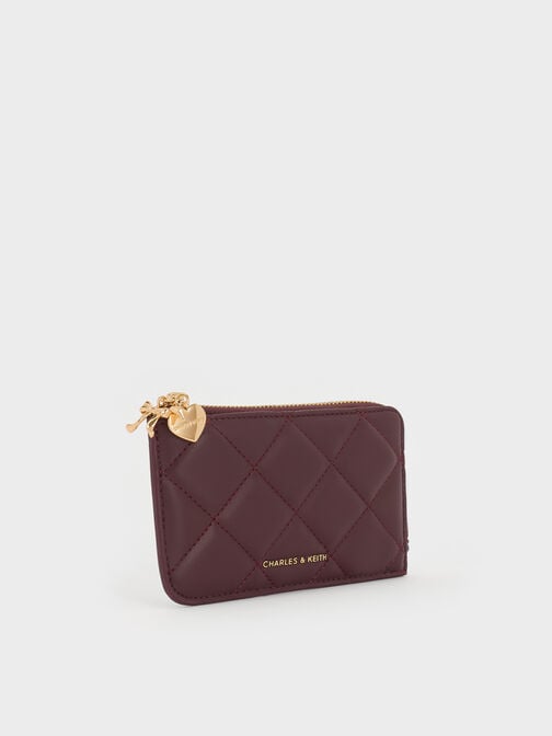 Arrietty Quilted Zip-Around Wallet, Wineberry Red, hi-res