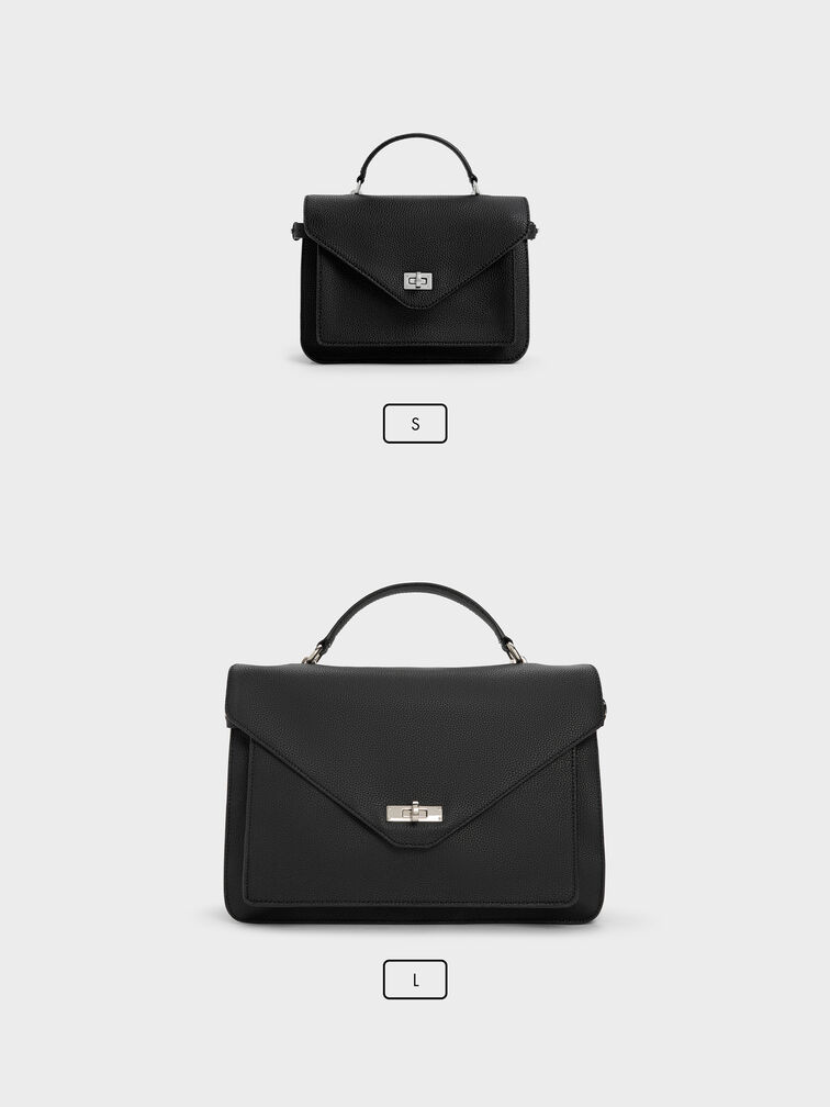 Mini Chance Turn-Lock Crossbody Bag, Noir, hi-res