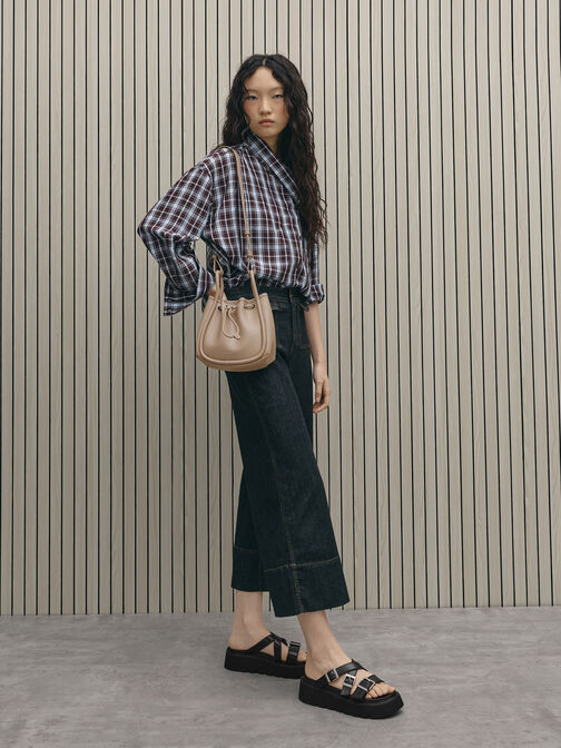 Lyla Tubular Bucket Bag, Taupe, hi-res