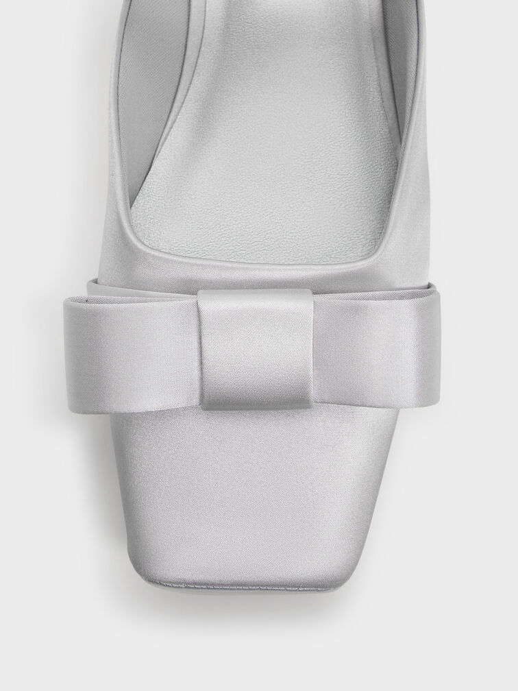 Brantley Bow Mules, Grey, hi-res
