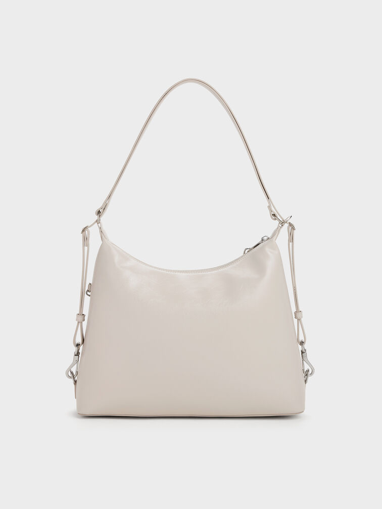 Atwood Chain Convertible Hobo Bag, Shell Grey, hi-res