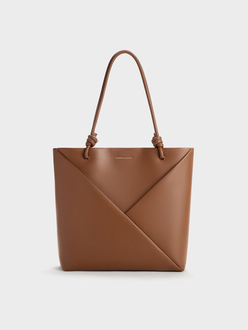 Midori Geometric Tote Bag, Chocolate, hi-res
