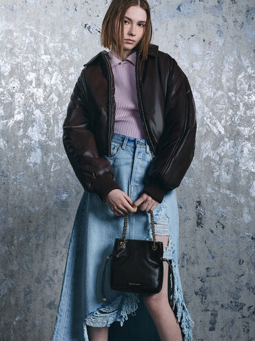 حقيبة كروس بودي بحمالة ضفيرة, أسود, hi-res