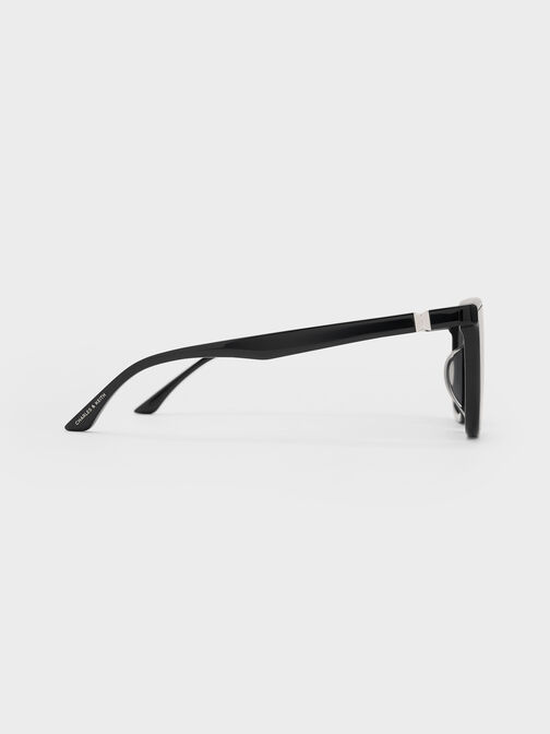 Maude Square Sunglasses, Black, hi-res