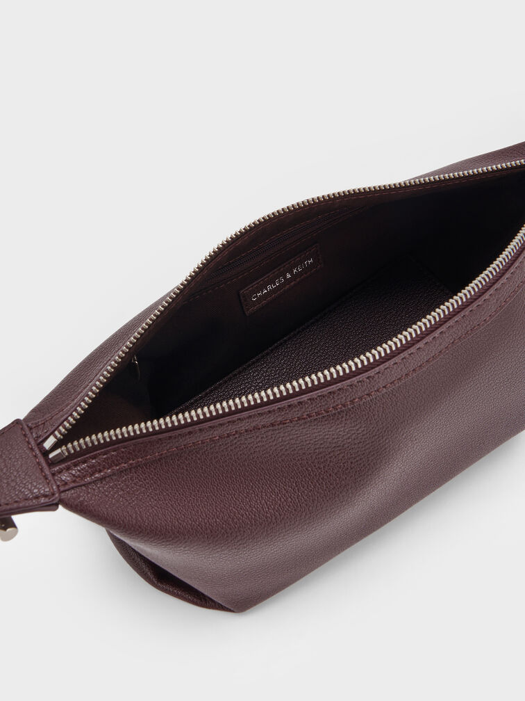 Larsen Buckle-Strap Shoulder Bag, Plum, hi-res