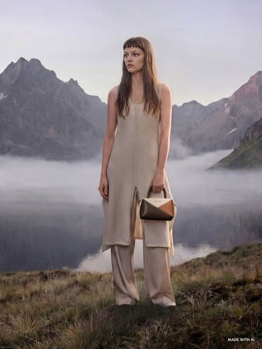 Midori Geometric Bowling Bag, Multi Brown, hi-res