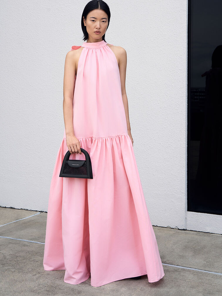 Este Crystal-Embellished Top Handle Bag, Black, hi-res