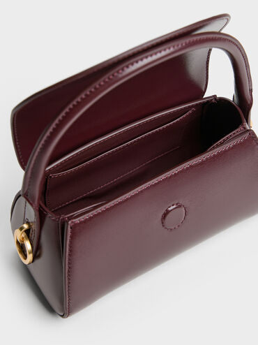 Kaila Top Handle Bag, Wineberry Red, hi-res