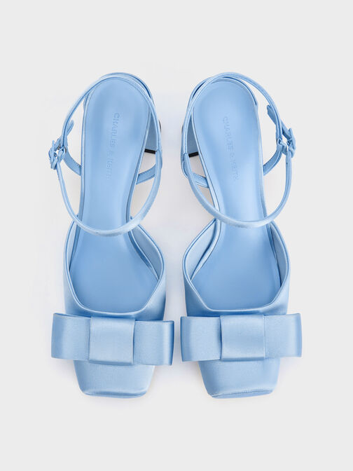 Brantley Bow Ankle-Strap Pumps, Blue, hi-res