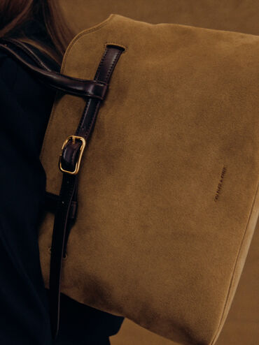 Victoria Belted Trapeze Tote Bag, Sahara Sand, hi-res