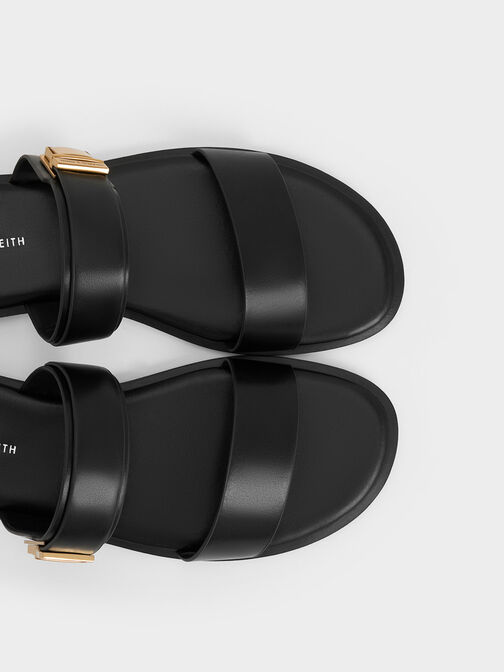 صندل دوف بحزامين علويين, أسود, hi-res