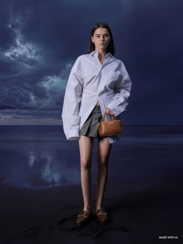 Midori Geometric Bowling Bag, Chocolate, hi-res