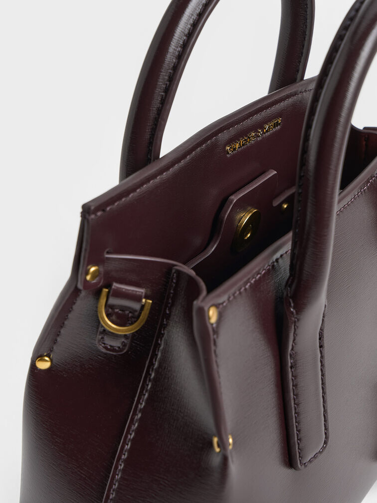 حقيبة يد بحمالة, برقوقي أنيق, hi-res