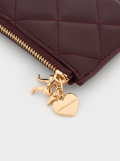 Arrietty Quilted Zip-Around Wallet, Wineberry Red, hi-res