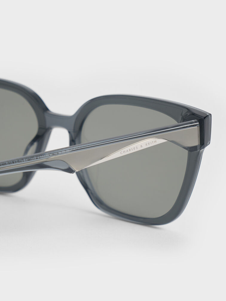 Freya Square Sunglasses, Navy, hi-res