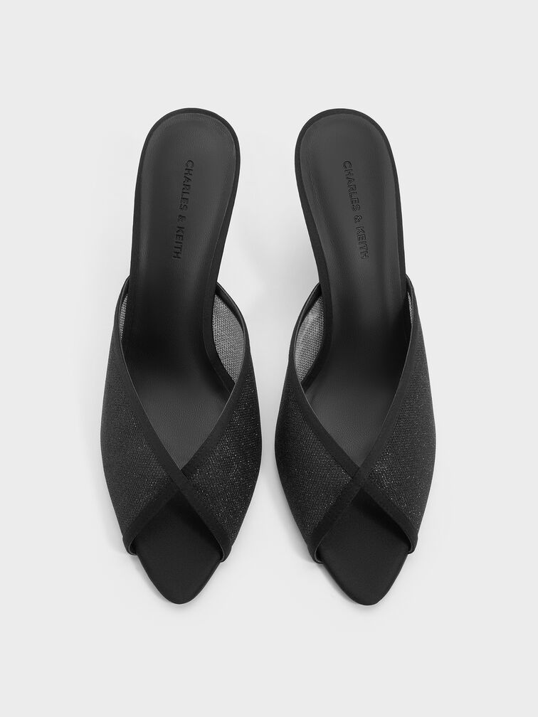 حذاء ميول بكعب, أسود خشن, hi-res