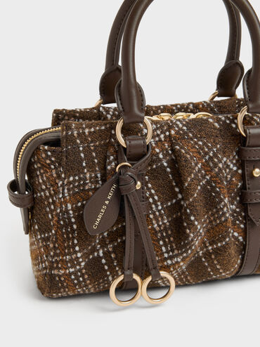 Britton Checkered Top Handle Tote Bag, Multi, hi-res
