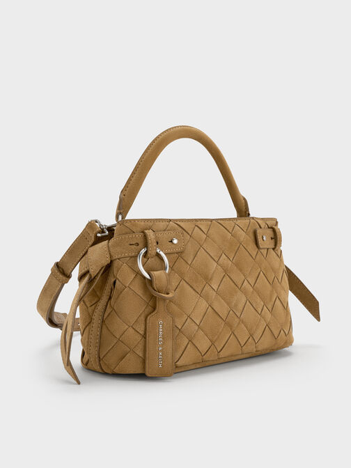 شنطة إيفيت من شامواه منسوج مُعاد تدويره, رملي ذهبي هاديء, hi-res