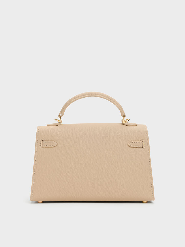 Tricha Knotted-Belt Top Handle Bag, Sand Beige, hi-res