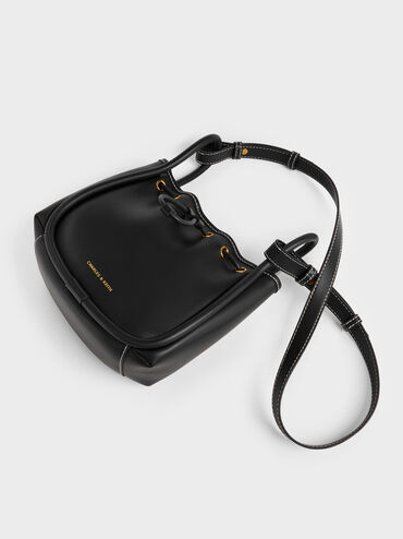 Lyla Tubular Bucket Bag, Black, hi-res