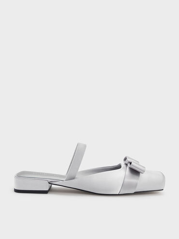 Brantley Bow Mules, Grey, hi-res