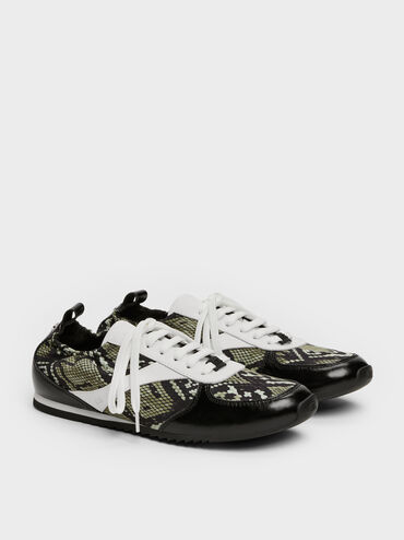 Jace Snake-Print Sneakers, Animal Print Green, hi-res