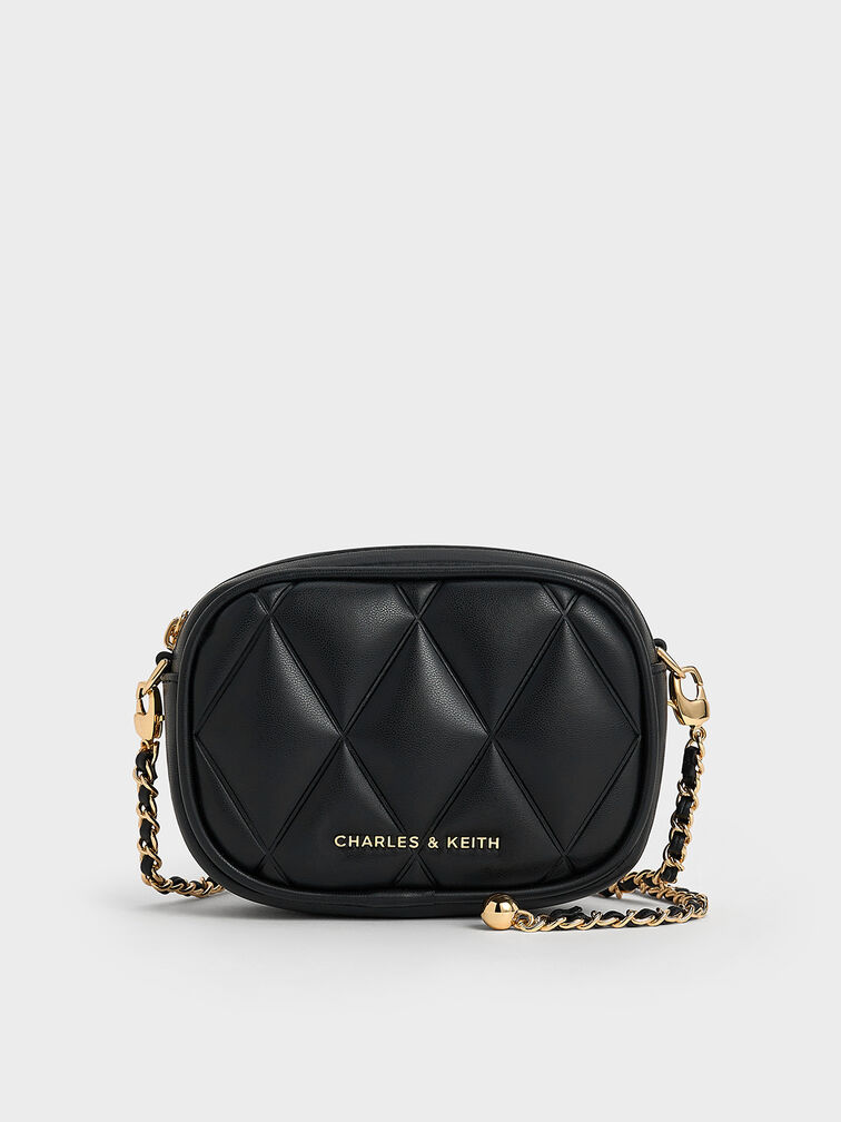 Arwen Quilted Mini Bag, Black, hi-res