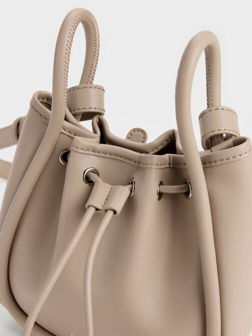 Lyla Tubular Bucket Bag, Taupe, hi-res