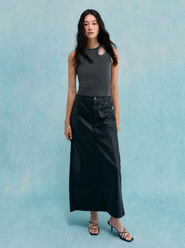 Strappy Heeled Sandals, Black, hi-res