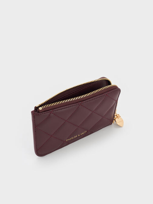 Arrietty Quilted Zip-Around Wallet, Wineberry Red, hi-res