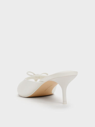 Sonali Strawberry-Bow Heeled Thong Sandals, White, hi-res