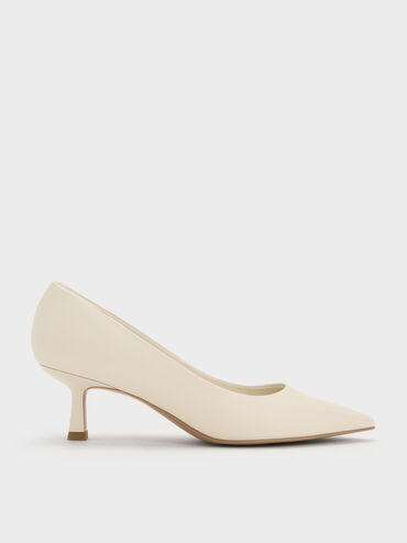 Emmy Pointed Kitten Heel Pumps, Chalk, hi-res