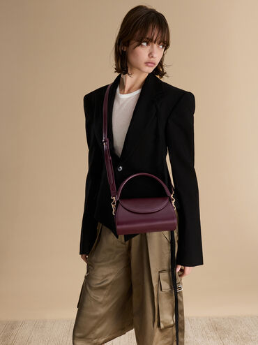 Kaila Top Handle Bag, Wineberry Red, hi-res