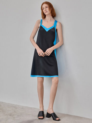 Ivette Woven Heeled Mules, Black, hi-res