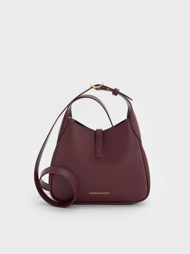 Mini Adalyn Hobo Bag, Wineberry Red, hi-res