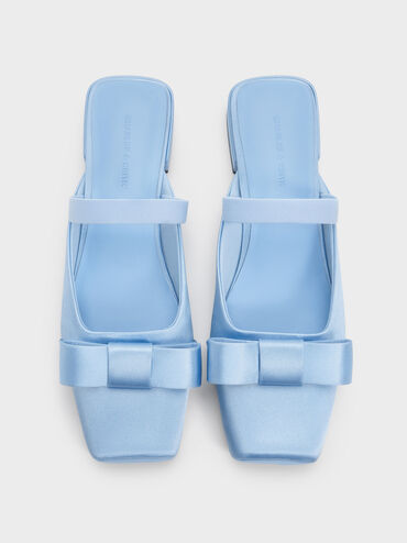 Brantley Bow Mules, Blue, hi-res