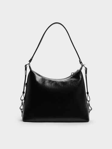 Atwood Chain Convertible Hobo Bag, Noir, hi-res