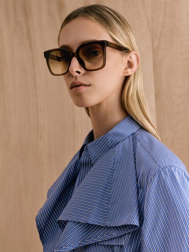 Brea Foldable Sunglasses, Espresso Brown, hi-res