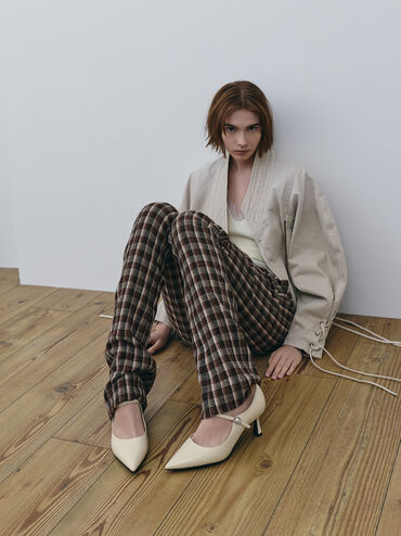 حذاء ماري جين بمقدمة مدببة, بيج, hi-res