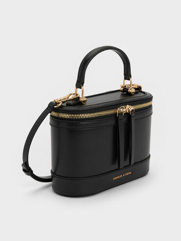 Enola Top Handle Vanity Bag, Black, hi-res