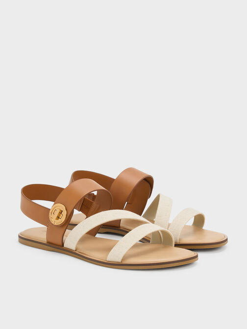Yara Strappy Sandals, Caramel, hi-res