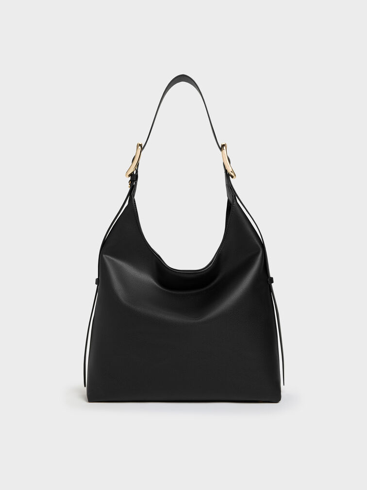 Aislin Hobo Bag, Black, hi-res