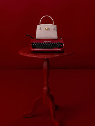 شنطة أوبريل بمقبض علوي, وردي, hi-res