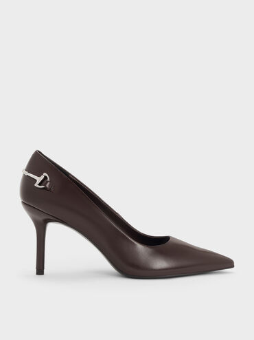 Erinna Metallic-Accent Pointed Pumps, Burgundy, hi-res