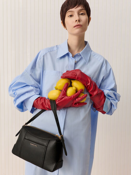 شنطة روان بمقبض علوي, أسود, hi-res