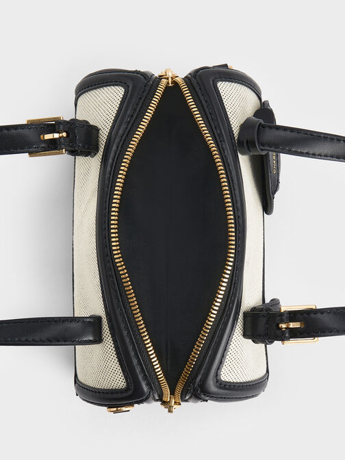 حقيبة بولينج إنولا بقماش ثنائي اللون, أسود, hi-res