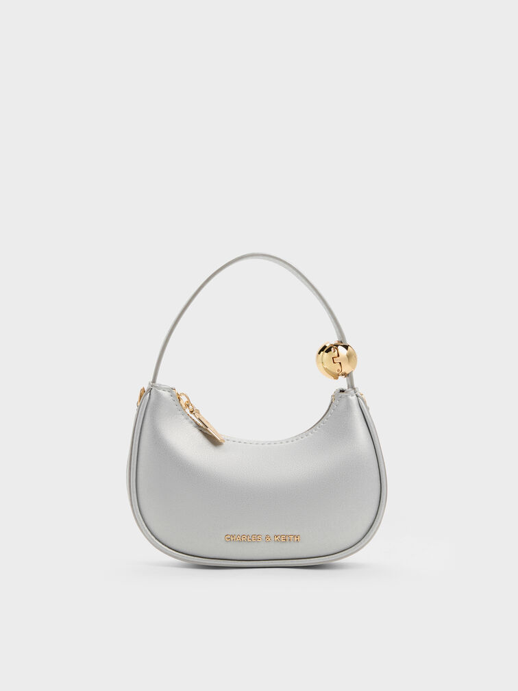 Micro Jesmyn Metallic Two-Way Bag, Silver, hi-res